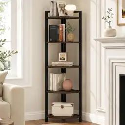 FATORRI Rustic Tall Corner Shelf,… — Photo 1
