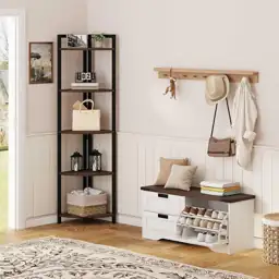 FATORRI Rustic Tall Corner Shelf,… — Photo 3