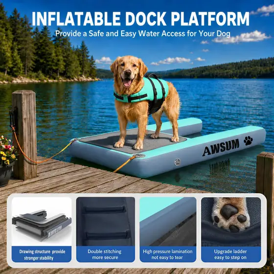 AWSUM Inflatable Dog Water Boat… — Photo 3