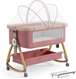Baby Bassinet Bedside Sleeper with… — Photo 1