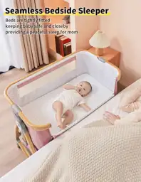 Baby Bassinet Bedside Sleeper with… — Photo 2