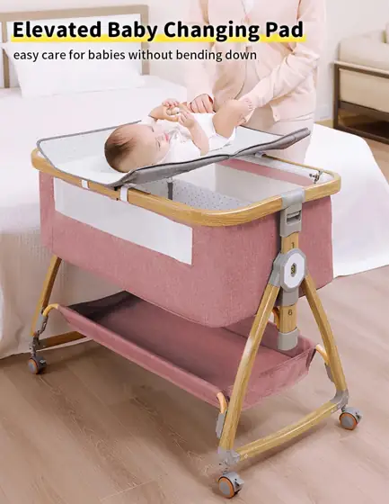 Baby Bassinet Bedside Sleeper with… — Photo 3