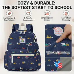 Corduroy Toddler Backpack for Boys… — Photo 3