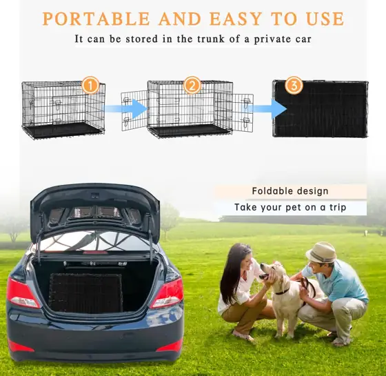 36-Inch Metal Wire Dog Crate… — Photo 3