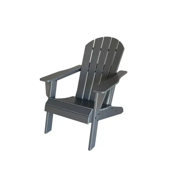 HDPE Traditional Adirondack Chair-Gray — Photo 1