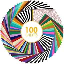 HTVRONT Permanent Vinyl, 100 Pack,… — Photo 1