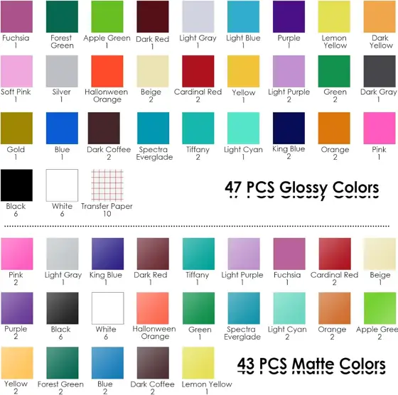 HTVRONT Permanent Vinyl, 100 Pack,… — Photo 2