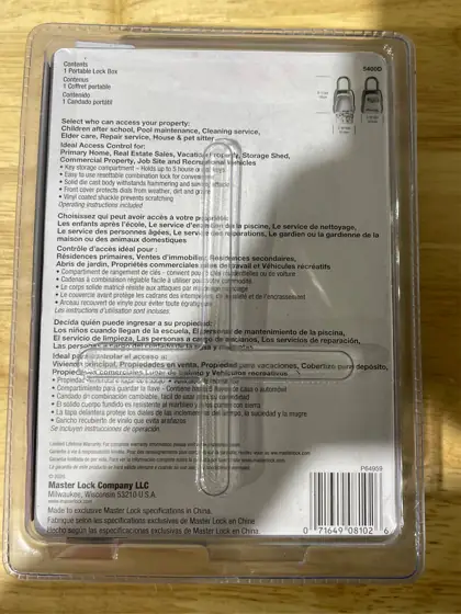 Master Lock Lock Box, Resettable… — Photo 5