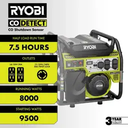 8000-Watt Recoil Start Gasoline Powered… — Photo 2