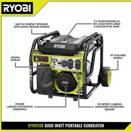 8000-Watt Recoil Start Gasoline Powered… — Photo 3