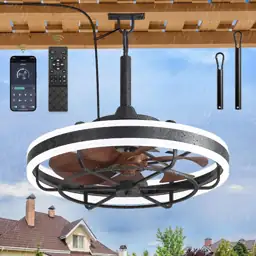LEDIARY 20" Outdoor Ceiling Fans… — Photo 1