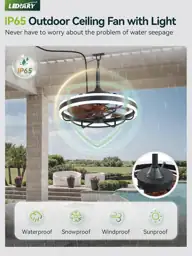 LEDIARY 20" Outdoor Ceiling Fans… — Photo 2