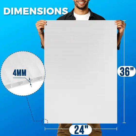 10-Pack Poster Board 24x36 Corrugated… — Photo 2