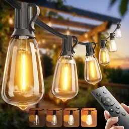 addlon 100FT Outdoor String Lights… — Photo 1
