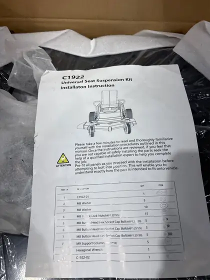 ELITEWILL Seat Suspension Kit Without… — Photo 7