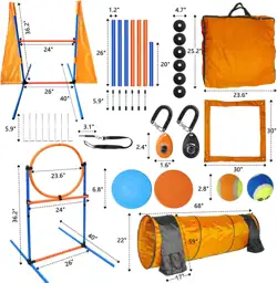 Dog Agility Training Equipment 80Pcs Dog Obstacle Course Backyard for ...