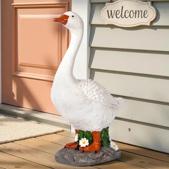 GIGALUMI 6.4lbs Porch Goose Statue,… — Photo 1