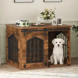 MAHANCRIS Dog Crate, 31.5" Wooden… — Photo 1