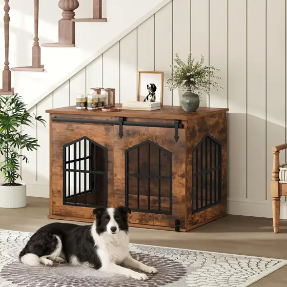 MAHANCRIS Dog Crate, 31.5" Wooden… — Photo 2