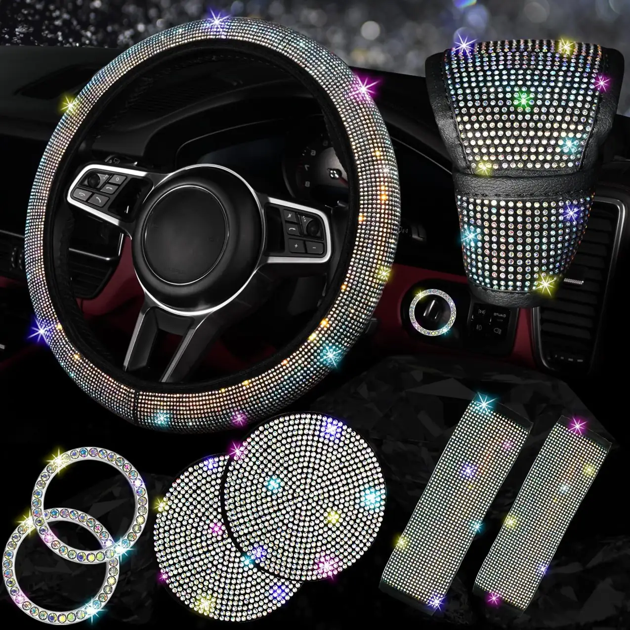 NBTEPEM Bling Car Accessories Set:… — Photo 1