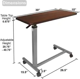 Vaunn Medical Adjustable Overbed Bedside… — Photo 3