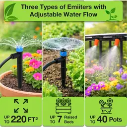 MIXC 250FT Drip Irrigation Kit… — Photo 2