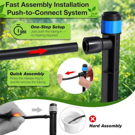 MIXC 250FT Drip Irrigation Kit… — Photo 3