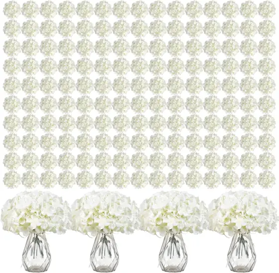 Auihiay 404Pcs White Hydrangea Artificial… — Photo 1