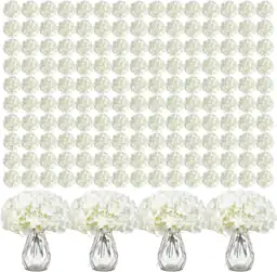 Auihiay 404Pcs White Hydrangea Artificial… — Photo 1