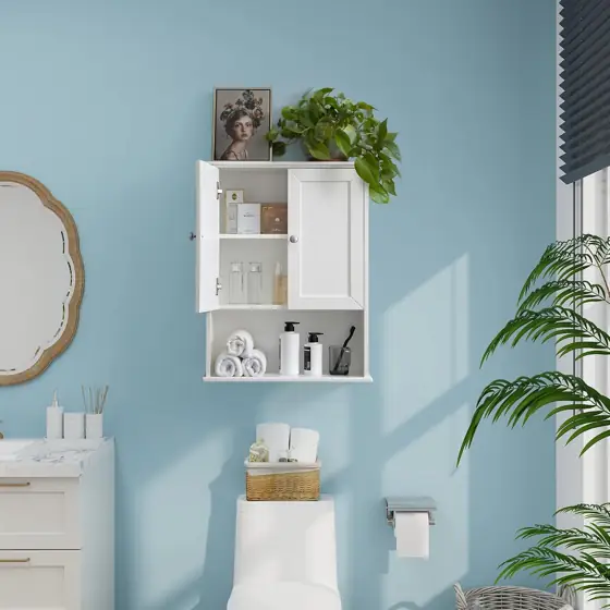 VANIRROR White Bathroom Wall Mounted… — Photo 3