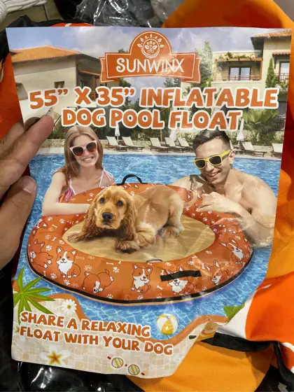 Large Dog Pool Float, Inflatable… — Photo 4