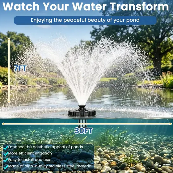 Pond Fountain Aerator 1HP 110V… — Photo 2