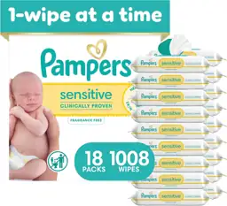 Pampers Sensitive Baby Wipes, Fragrance… — Photo 1