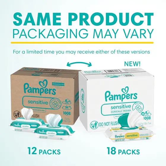 Pampers Sensitive Baby Wipes, Fragrance… — Photo 2