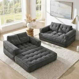 Corduroy Folding Sofa Bed, Fold… — Photo 1