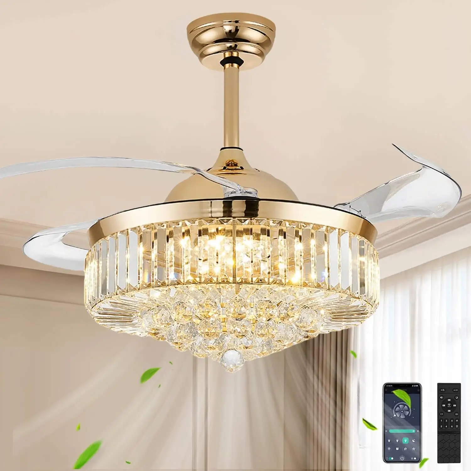 48' Crystal Fandelier Ceiling Fan… — Photo 1