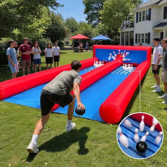 Inflatable Carnival Bowling Game, 2-Lane… — Photo 2