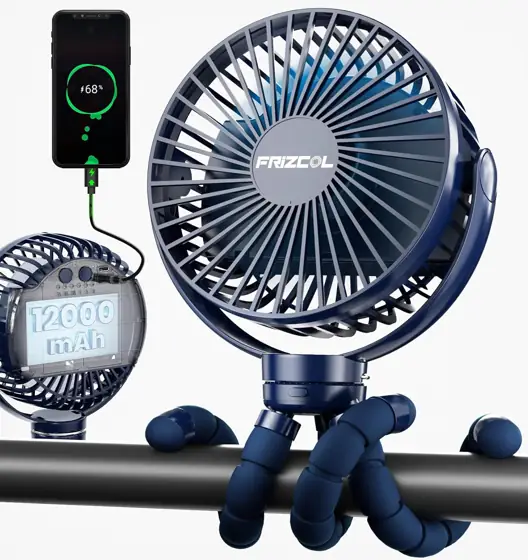 FRIZCOL 12000mAh Portable Stroller Fan… — Photo 1