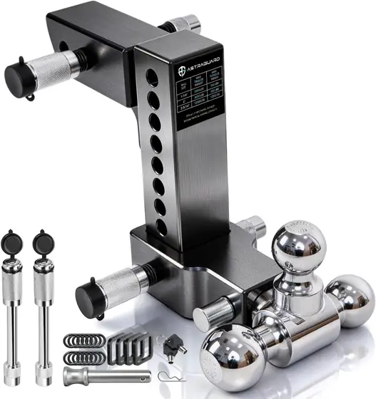 Adjustable Trailer Hitch, Tri-Ball, 8… — Photo 1