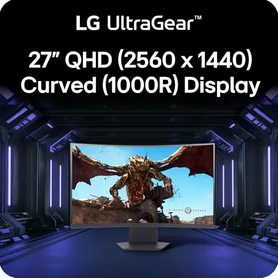 LG 27GS60QC-B Ultragear 27-inch Curved… — Photo 2