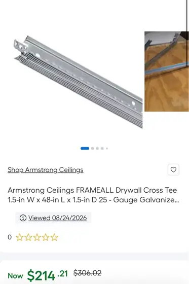 Armstrong Ceilings FRAMEALL Drywall Cross… — Photo 1