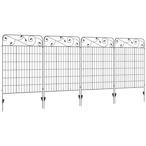 138.5 in. Metal Fence Panels… — Photo 1