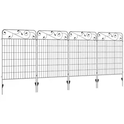 138.5 in. Metal Fence Panels… — Photo 1