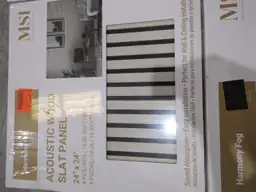 Gray Wood Slat Acoustic Panels… — Photo 4