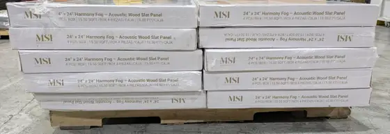 Gray Wood Slat Acoustic Panels… — Photo 5