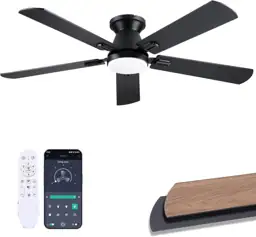 52-Inch Low-Profile Ceiling Fan with… — Photo 1