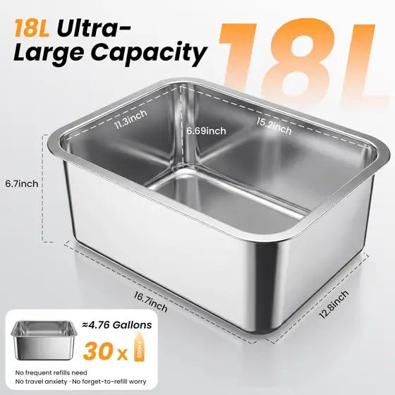 18L Dog Water Bowl with… — Photo 2