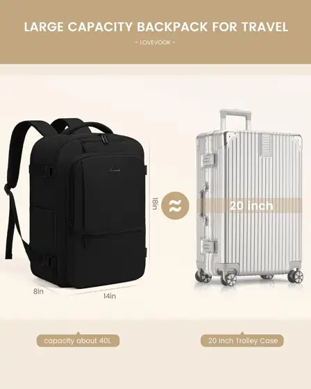 LOVEVOOK 40L Travel Backpack, Airline… — Photo 3