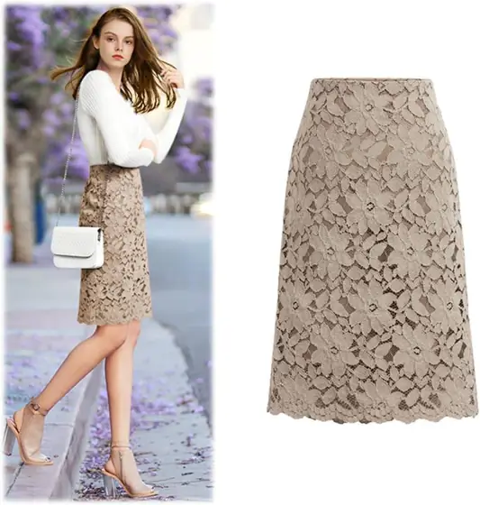 Lace Midi Skirts for Women,… — Photo 2