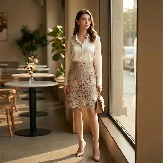 Lace Midi Skirts for Women,… — Photo 3